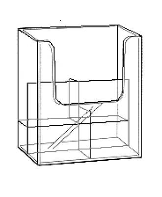 DLE 2-Tier x 2-Wide Wall Brochure Holder