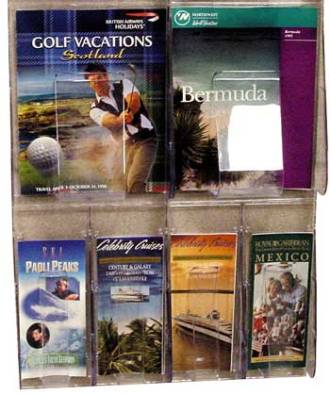 (56101) "Stand-Tall" Literature Rack, 2 x A4, 4 x DLE Wall Rack
