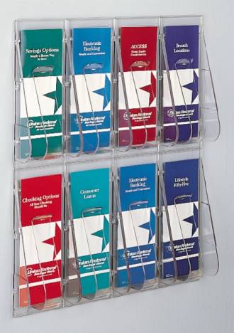 (56201) "Stand-Tall" Literature Rack, 8 x DLE Wall Rack