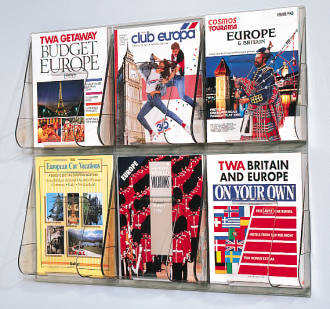 (56301) "Stand-Tall" Literature Rack, 6 x A4 Wall Rack (3 wide, 2 high)