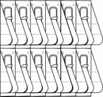 (56501) "Stand-Tall" Literature Rack, 12 x DLE Wall Rack