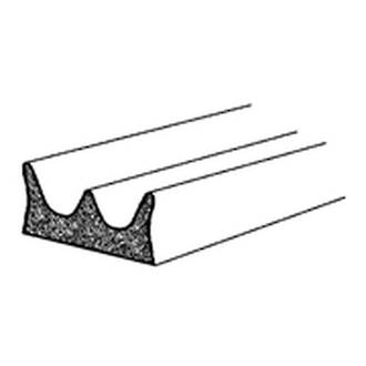 (DGDE906) EPDM E Strip White Draught Excluder 5m Roll