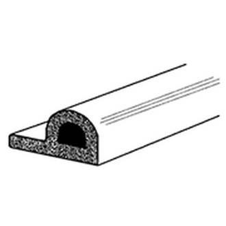 (DGDE911) EPDM P Strip Black Draught Excluder 5m Roll