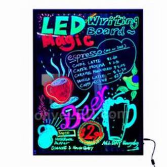 LED Writing Board Black Frame A1 600x800mm